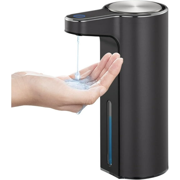Aroma Touchless Automatic Soap Dispenser for Bathroom and Kitchen, Liquid Hand Soap Dispenser, Water-Resistant and Rechargeable, 9 fl oz (Dark Grey)