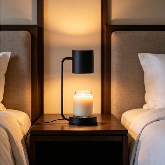 Aroma Wax Melt Lamp for Candle Lovers, Electric Candle Warmer Lamp with Bulb, Bedside Desk Lamp Bedroom Nightlight, Warm Glow Melter for Scented Wax