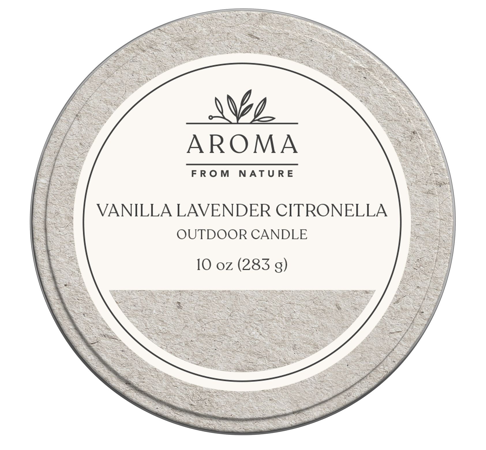 Aroma from Nature Outdoor Candle, Vanilla Lavender Citronella Candle