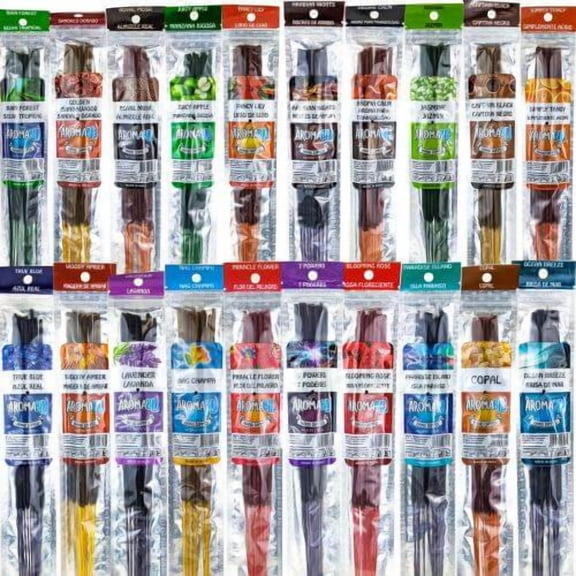 AromaBlu 11" Hand Dipped Incense 3-Pack (10-Sticks Per Pack) - Choose Your Scent