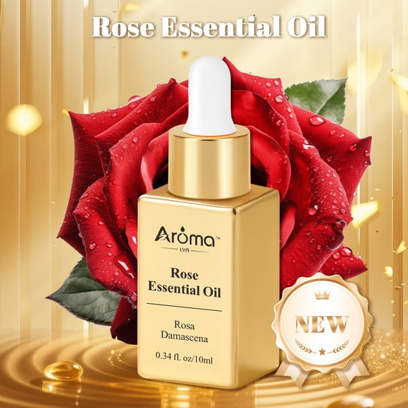 AromaLya 10ml Rose Fragrance Oil | Floral Scented Oil for Diffusers & Home | Romantic Floral Aroma