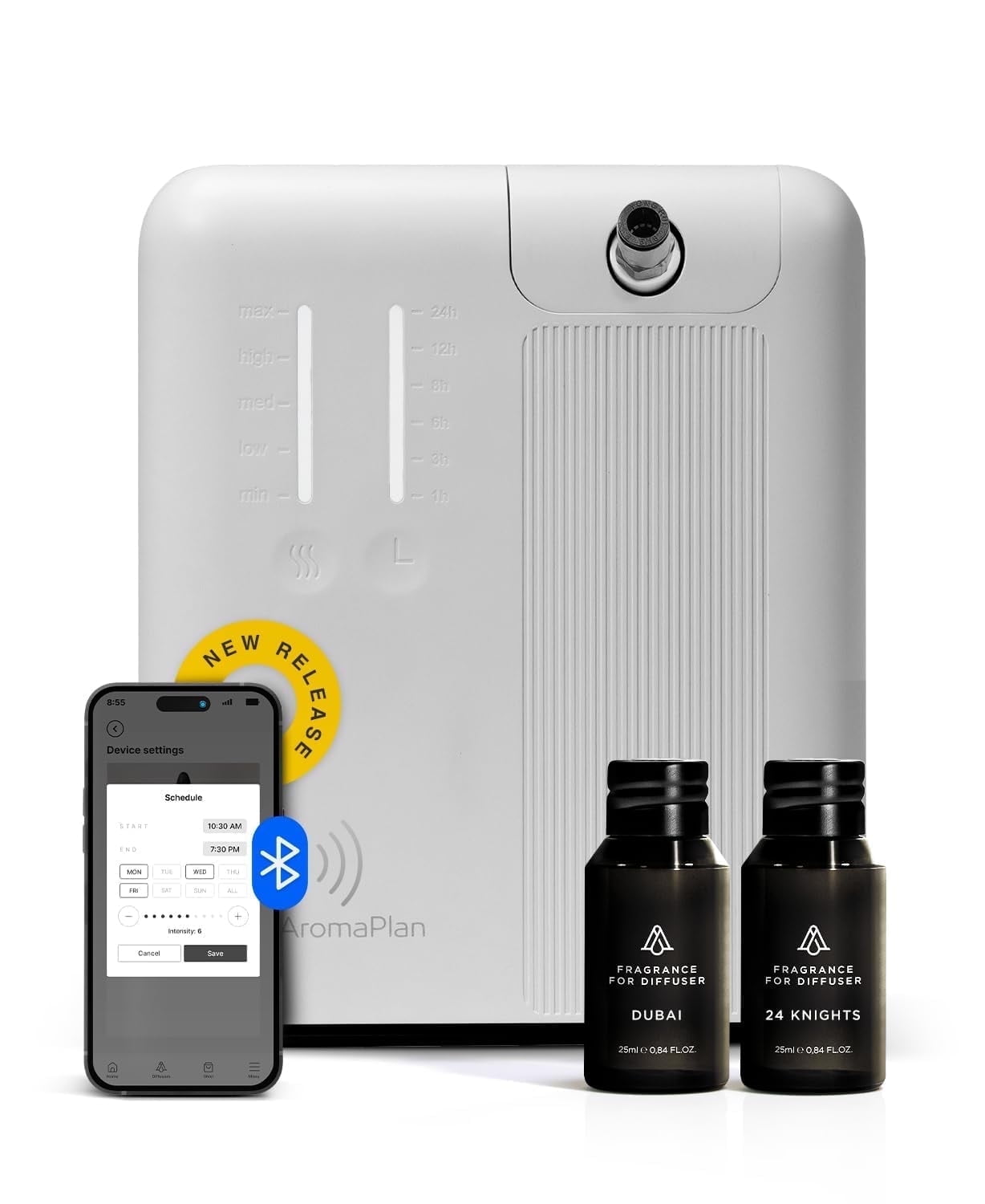WWW_AROMADIFFUSER_HALF × 2 WHAT WE WANT AromaPlan 2025 HVAC Scent Diffuser, 2 Fragrances - Smart App