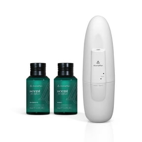 AromaPlan Bluetooth Plug-in Waterless Diffuser - 2 Fragrances Included, Silent Wall Diffuser (White)