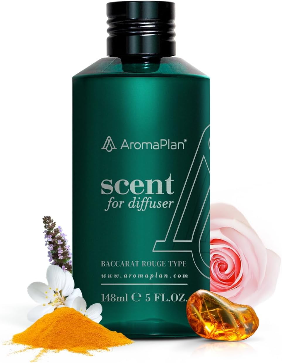 AromaPlan Baccarat Rouge Green Diffuser Oil, 5 fl oz