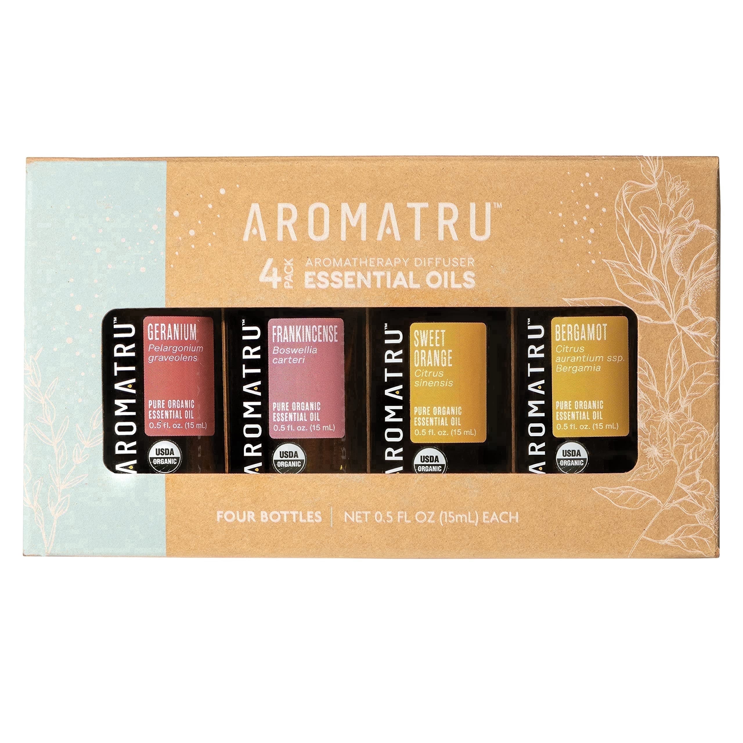 Aromatru Balance Essential Oil Kit with Plug-In Diffuser, 2 fl oz, 4 Count