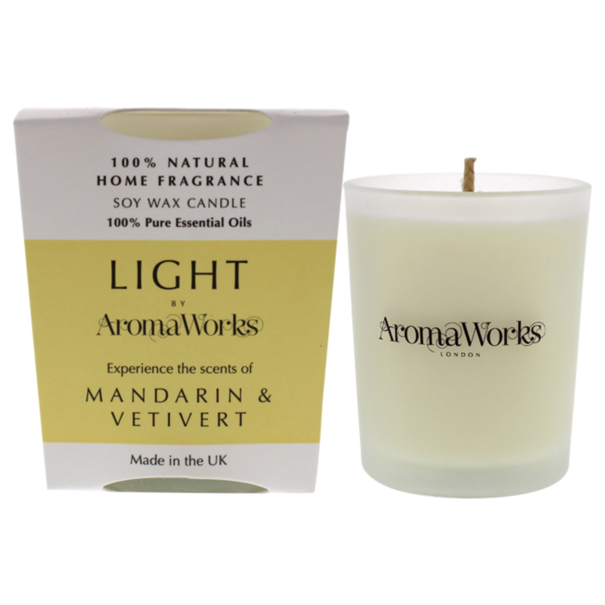 AromaWorks Light Range Mandarin & Vetivert Candle 10cl Small AromaWorks Light Range Mandarin & Vetivert Candle 10cl Small