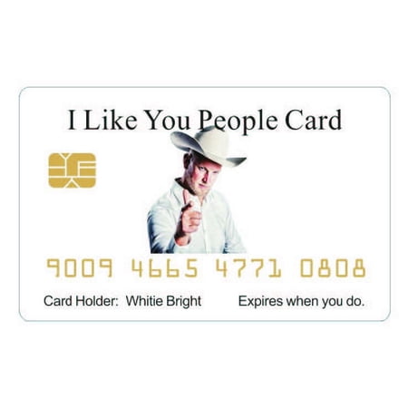 Aromabug Funny Fake Bankcard: I Like You People Card, Fade Resistant, 4 Pack