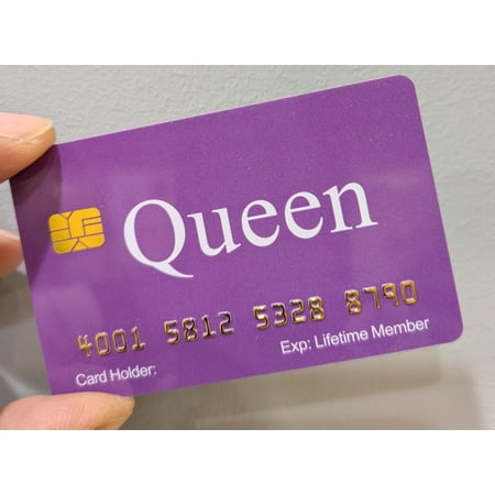 Aromabug: Funny Fake Bankcard: Queen Card, Fade Resistant, 4 Pack
