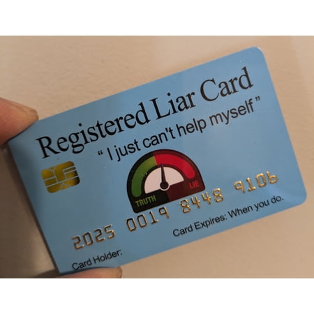 Aromabug: Funny Fake Bankcard: (Registered Liar Card): 4 Pack