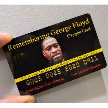 Aromabug: Funny Fake Bankcard: Remembering George Floyd Card, Fade Resistant, 4 Pack