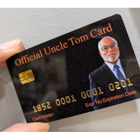 Aromabug: Funny Fake Bankcard: Uncle Tom Card, Fade Resistant, 4 Pack