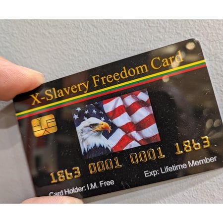 Aromabug Funny Fake Bankcard: X-Slavery Card, Fade Resistant, 4 Pack