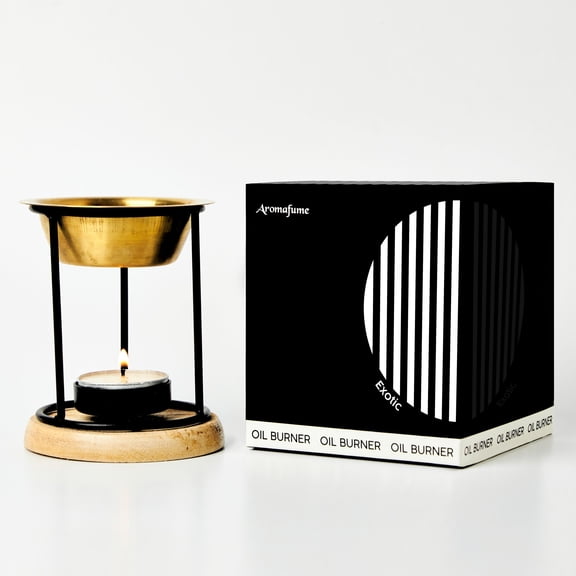 Aromafume Exotic Essential Oil Burner | Oil Diffuser with candle | Brass