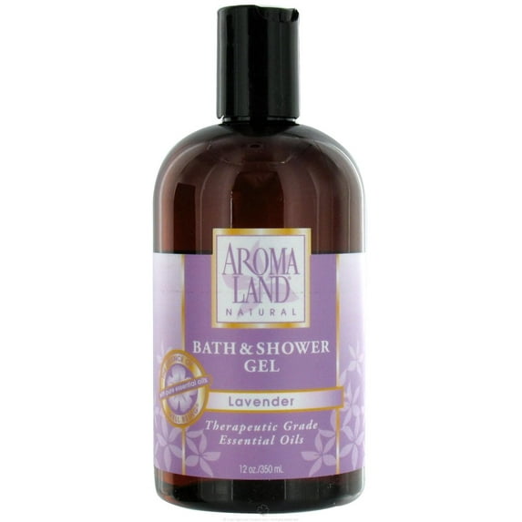 Aromaland - Lavender Bath and Shower Gel - Natural Cleansing & Moisturizing Shower Gel for Dry & Oily Skin 12 oz.