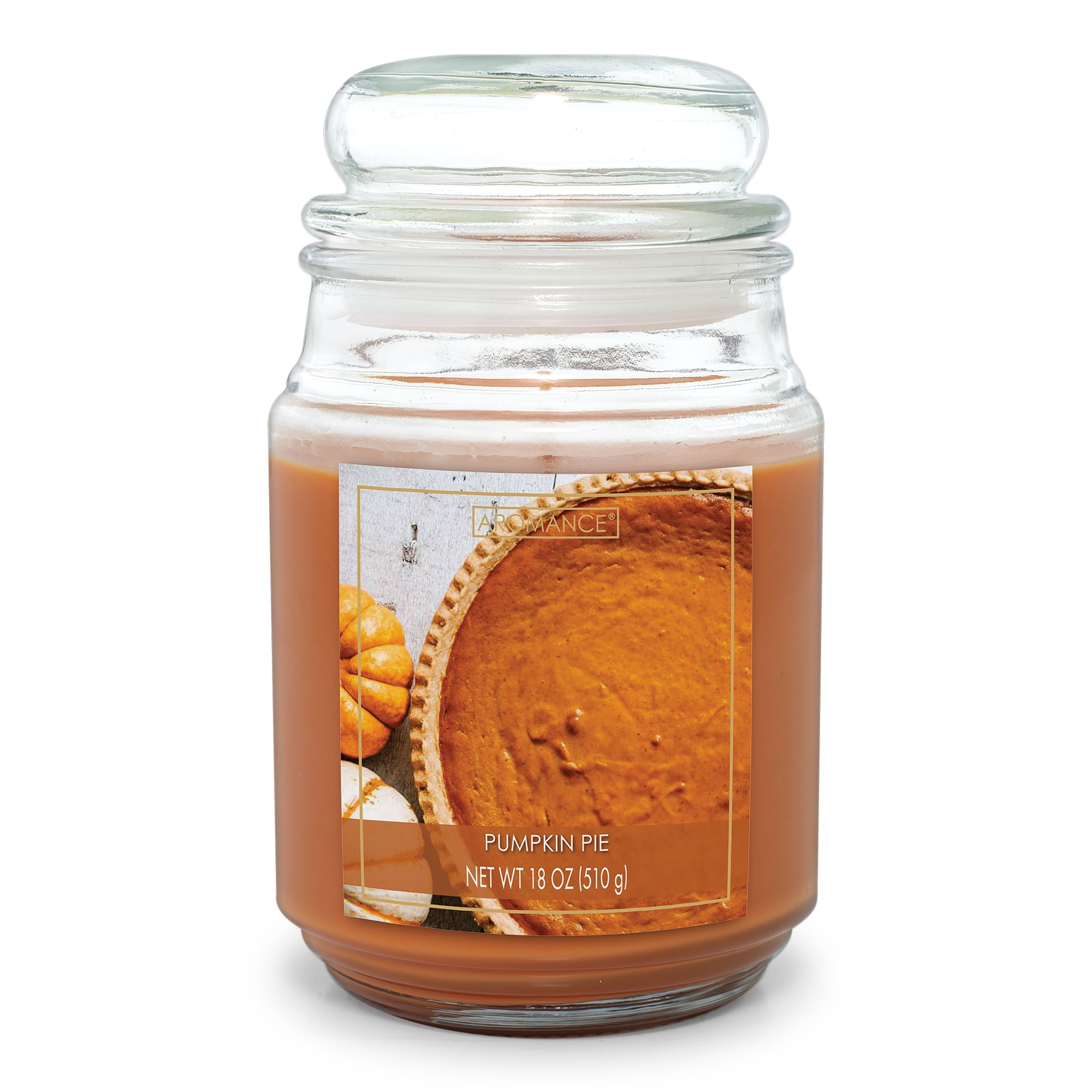 Aromance 18oz Pumpkin Pie Scented Bubble Lid Jar Candle - Walmart.com