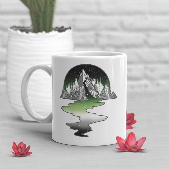 Aromantic Pride Coffee Mug, Aro Pride Gift, BT Mug, Rr Mountain, Gay Pride Festival, uality, BTQIA, Aual, Ace.