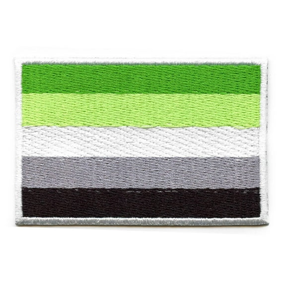 Aromantic Pride Flag Patch LGBTQ+ Embroidered Iron On