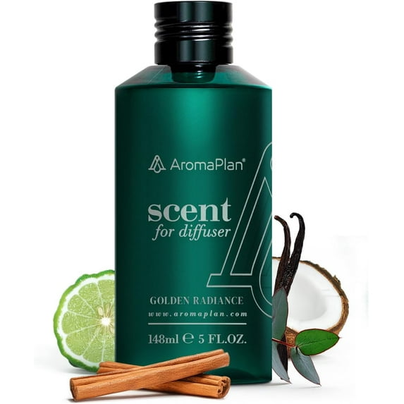 AromaPlan Golden Radiance Diffuser Oil, 5 fl oz (148ml) - Hotel Collection, Luxury Home Fragrance