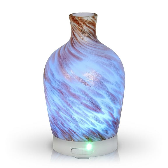 Aromar 100 mL Glass Decanter Style Abstract Essential Oil and Scented Oil Diffuser (Bronze)
