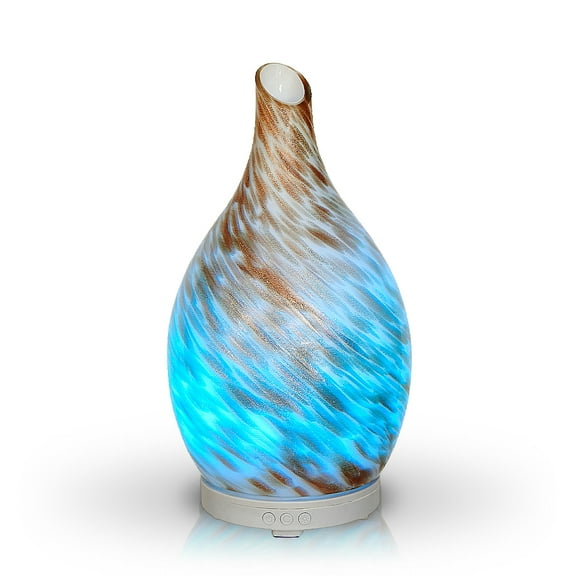 Aromar 100 mL Rotating Glass Amphora Design Ultrasonic Aroma Oil Diffuser (Copper)