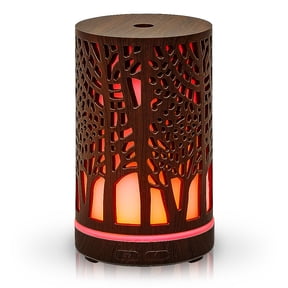 Aromar 100 mL Ultrasonic Forset Wood Essential Oils and Scented Oil Diffuser (Walnut)