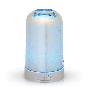 Aromar 100 mL Ultrasonic Metal 3D Psychedelic Glass Design Essential Oil and Scented Oil Diffuser