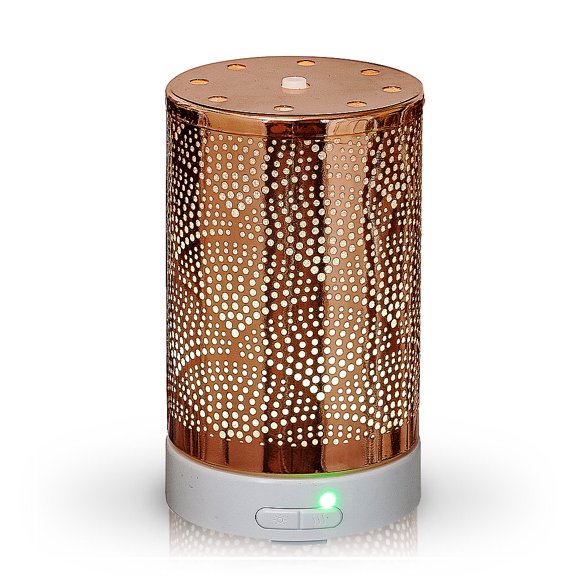 Aromar 100 mL Ultrasonic Metal Mache Design Essential Oil and Scented Oil Diffuser (Copper)