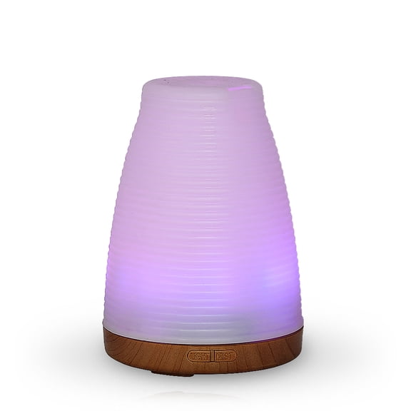 Aromar 100 mL Ultrasonic Spa Wood-Base Cone Design Essential Oil and Scented Oil Diffuser