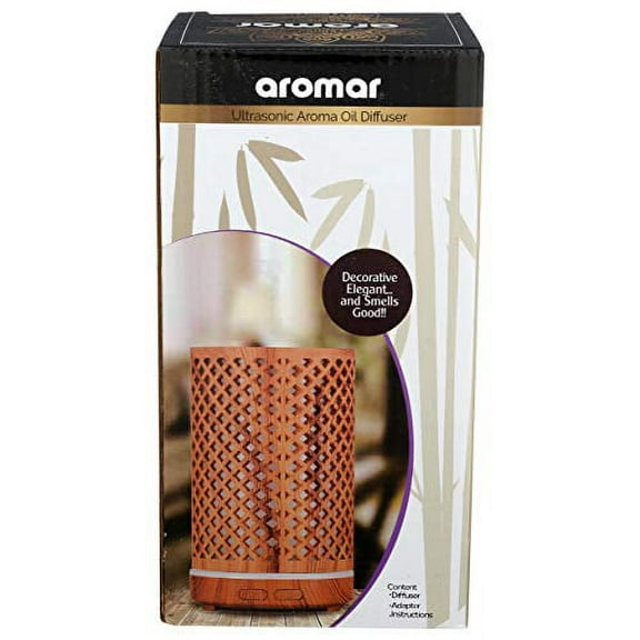 Aromar 100 mL Ultrasonic Tranquil Wood Essential Oils and Scented Oil Diffuser (Oak)