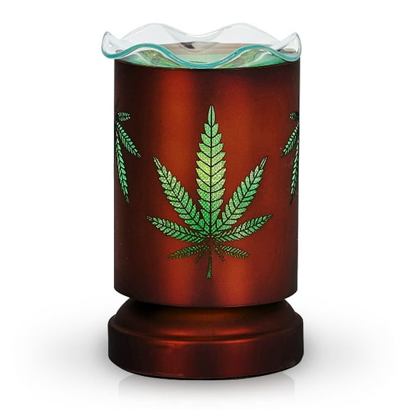 Aromar Electric Copper Touch Herb Design Aromatic Oil and Wax Warmer (Centered)