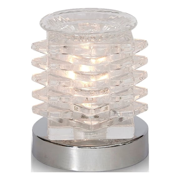 Aromar Premium Circular Glass Oil and Wax Warmer w/ Dimmer Switch (Clear)