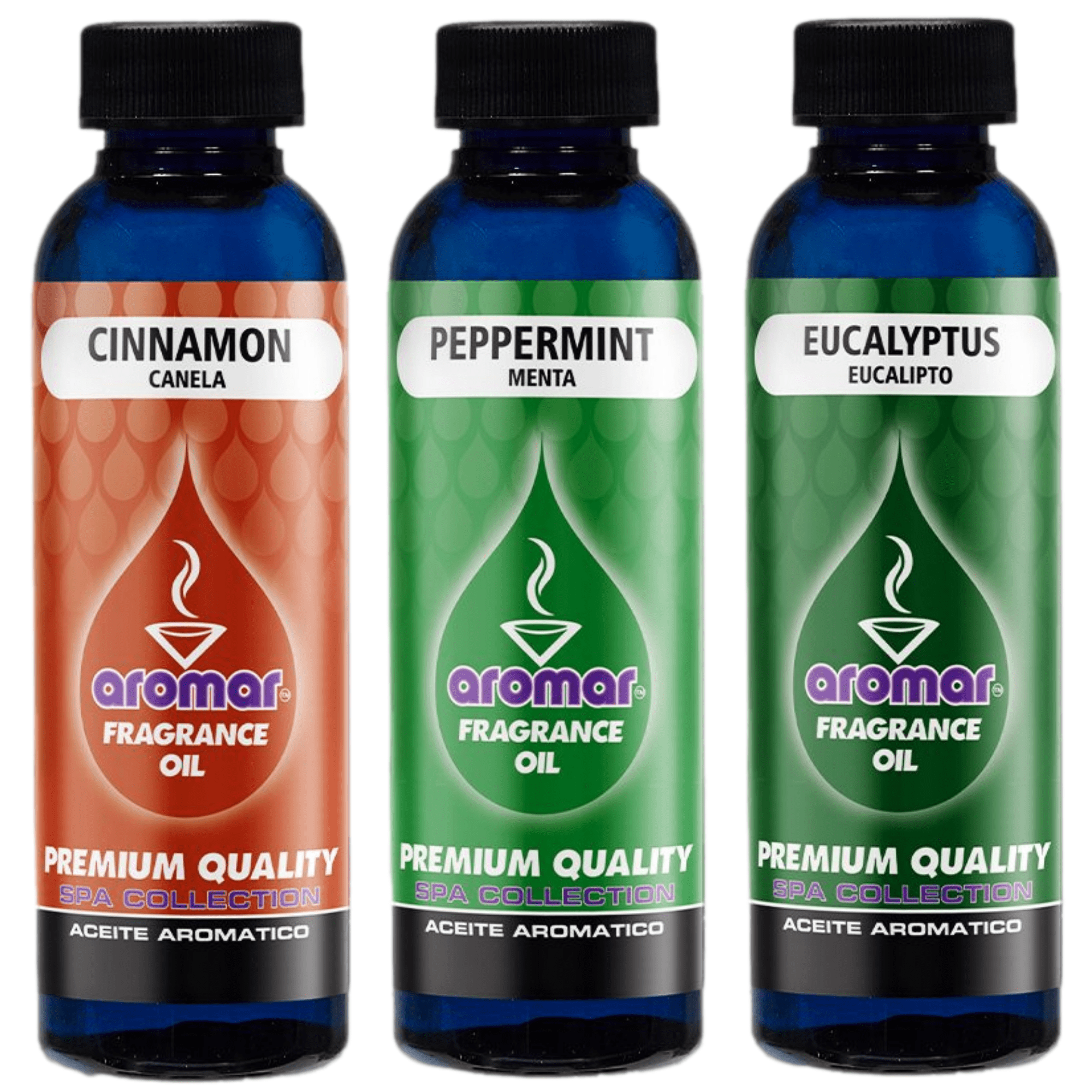 Aromar Signature Scents Aromatic Fragrance Oils 6 oz. (3 Bottles, 2 oz.  Each) of Fresh Linens, Cool Waters, and Sea Breeze (Blue Horizons) 
