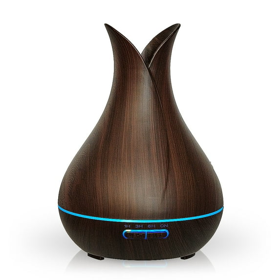 Aromar Wood Bloom 100 mL Ultrasonic Essential Oil and Aroma Oil Diffuser (Mahogany)
