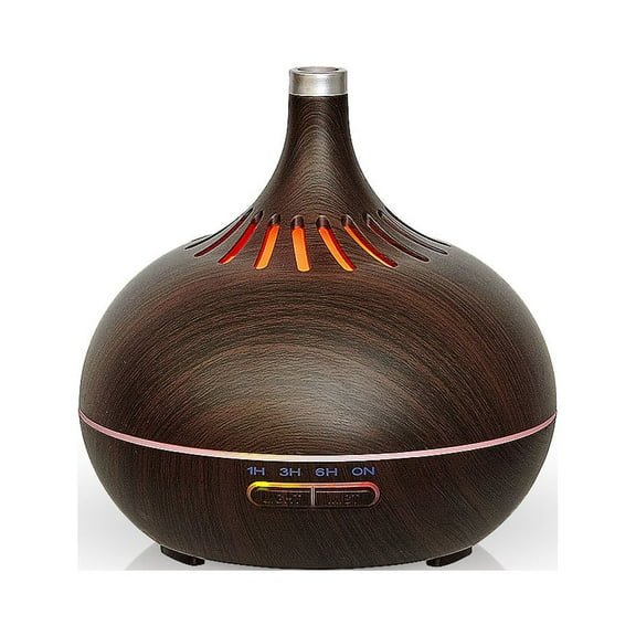 Aromar Wood Metallica 400 mL Ultrasonic Essential Oil and Aroma Oil Diffuser (Walnut)