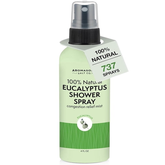 Aromasong 100% Natural Eucalyptus Essential Oil Shower Spray, Sinus Relief, 4 fl oz
