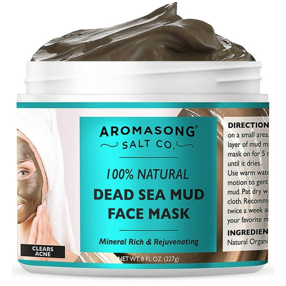 Aromasong 100% Pure & Natural Dead Sea Mud Mask, No Ingredients Added, Anti-Aging Face Mask.