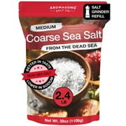 Aromasong Coarse Sea Salt Grinder Refill - 100% Natural Sun Dried Dead Sea Salt 2.4 lb Pack