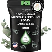 Aromasong Muscle Recovery Bath Soak, Dead Sea Salt with Magnesium Flakes, Tea Tree & Eucalyptus, Post Workout Relief, 3 lb