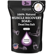 Aromasong Muscle Recovery Bath Soak with Dead Sea Salt, Magnesium & OptiMSM, Lavender, 3 lb