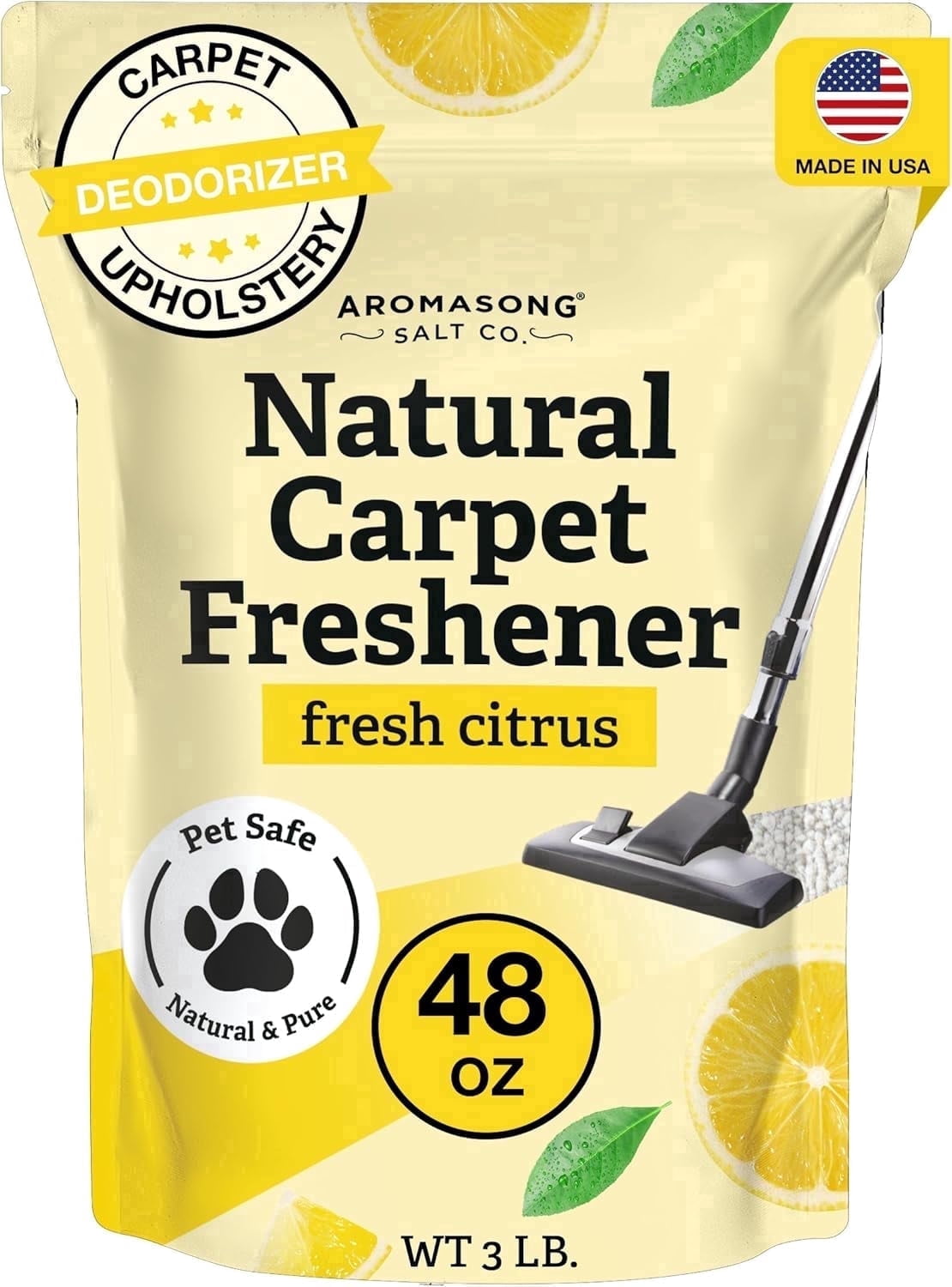 Aroma song Carpet Deodorizer Powder, Pet Odor Eliminator, Baking Soda Carpet Freshener, Pet Safe, Citrus Scent