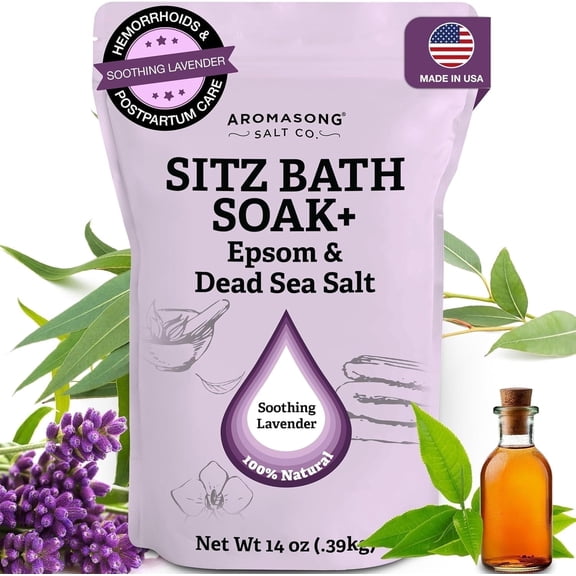 Aromasong Epsom Salt Sitz Bath Soak, Lavender, 1 lb