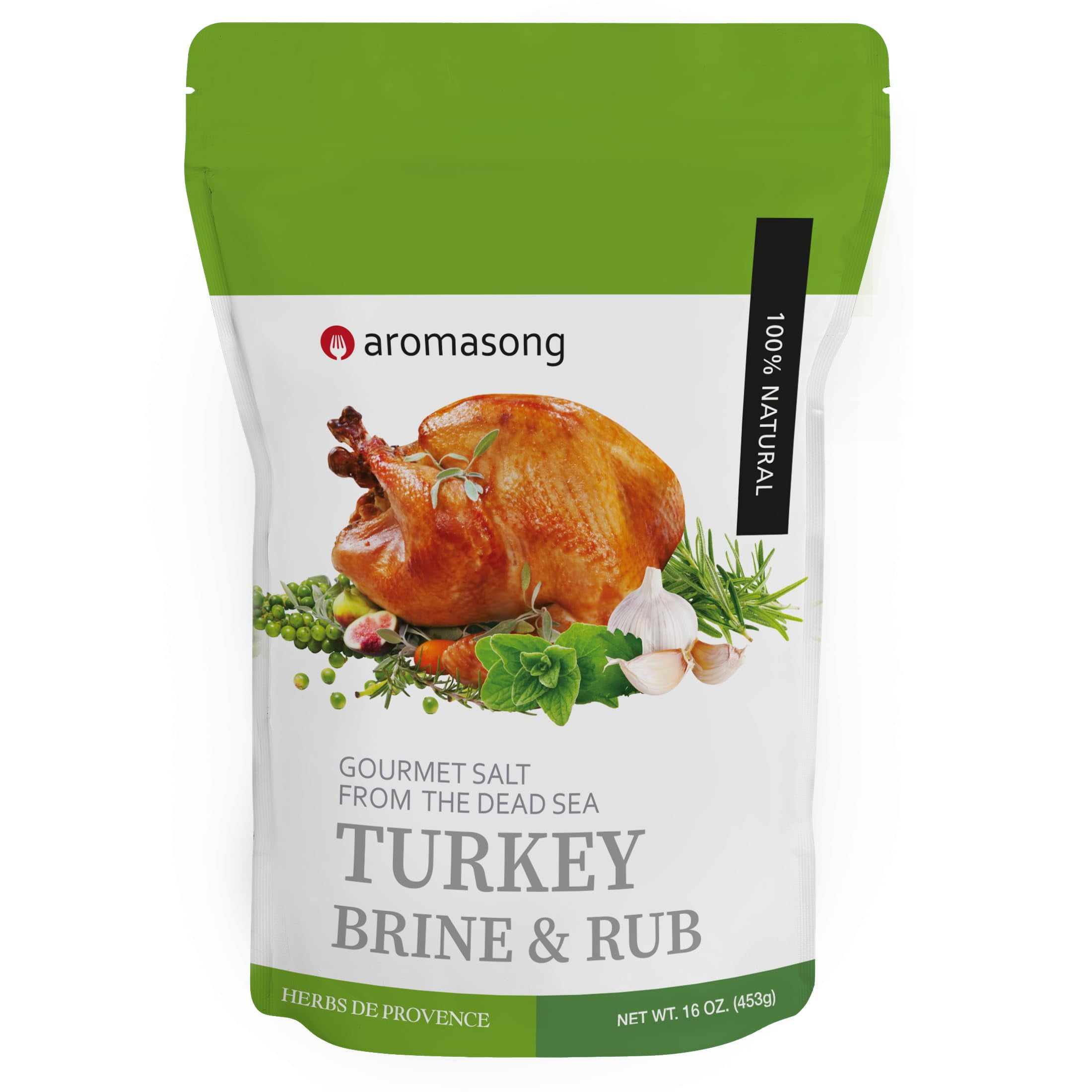 Turkey Brine 100 Natural 1 LB For Wet & Dry Brining. (Herbs De