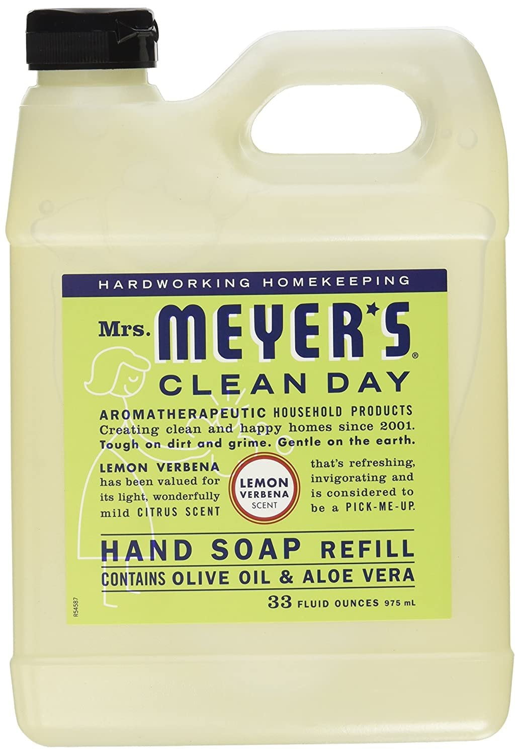 Hydrating Hand Soap Refill in Refreshing Lemon Verbena Scent for any Soap Dispenser for Bathroom & Kitchen Essential Oils for Hand Wash Cruelty Free, 33 Fl OZ Per Bottle, 1 Bottle