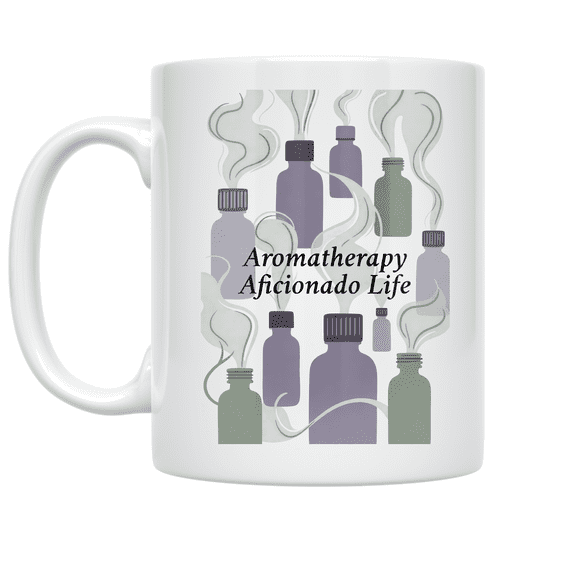 Aromatherapy Aficionado Life - Essential Oil Enthusiast - 11 oz Ceramic Coffee Mug
