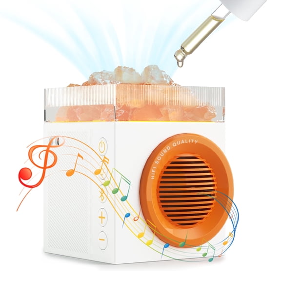 Aromatherapy Bluetooth Speaker,Essential Oil Diffuser with Bluetooth Speaker and Digital Alarm Clock,Mini Wireless Bluetooth Speaker for Home, Office, Yoga