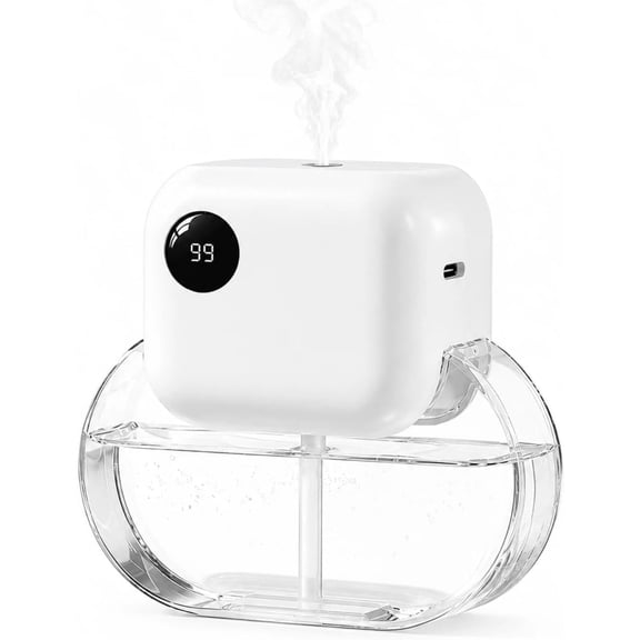 Aromatherapy Diffuser & Essential Oil Set - GloryAir 170ML Essential Oil Diffuser with 6 Adjustable Mist Levels, 90 Days Runtime, Quiet 35dB, 7-Color Light, Aroma Oil Diffuser for Home(White Tea)