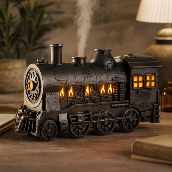 Aromatherapy Diffuser Train Humidifier, Christmas Train Decor with Cool Mist, Essential Oil Diffuser with Timer 1H/3H/6H, Auto Shut Off Plastic Tabletop Decor, Holiday Gift