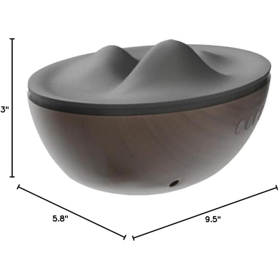 Aromatherapy Essential Oil Diffuser 500ml Ultrasonic Quiet Cool Mist Humidifier with 8 Relaxing Sounds Timer Waterless Auto-Off Safety for Large Room Home Office Nursery Brown