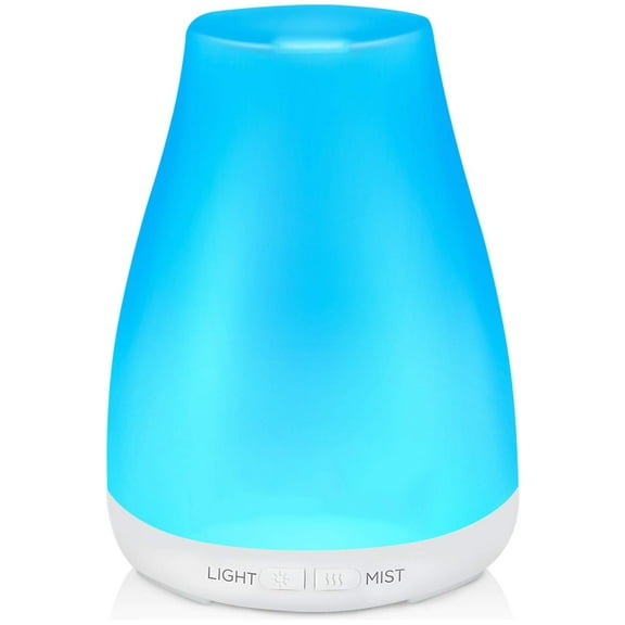Aromatherapy Essential Oil Diffuser Portable with 7 Color LED Lights Changing and Waterless Auto Shut-Off Fuction for Home Office Bedroom Room