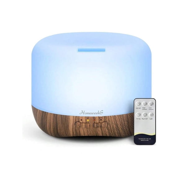 Aromatherapy Essential Oil Diffuser Room: Humidifier Aroma Scent Cool Mist Diffuser Colorful Lights Wood Cute Small Large Waterless Auto Off Ultrasonic Diffusers Home Bedroom 300ml